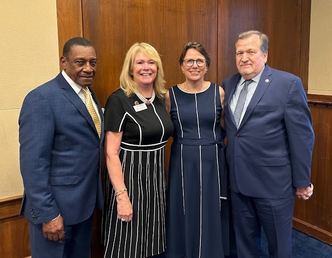 (R-L) Pictured STCN, Board Member Chauncey B. Franklin, President & CEO Dr. Maria Viola Sanchez, Mrs. Pat Brown, and Senator Michael D. Brown